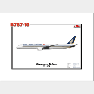 Boeing B787-10 - Singapore Airlines (Art Print) Posters and Art